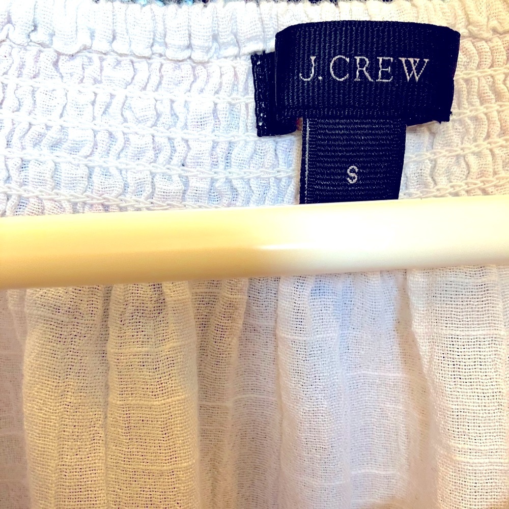 J.Crew Boho Embroidered Red Tassel Romper Cotton - image 3